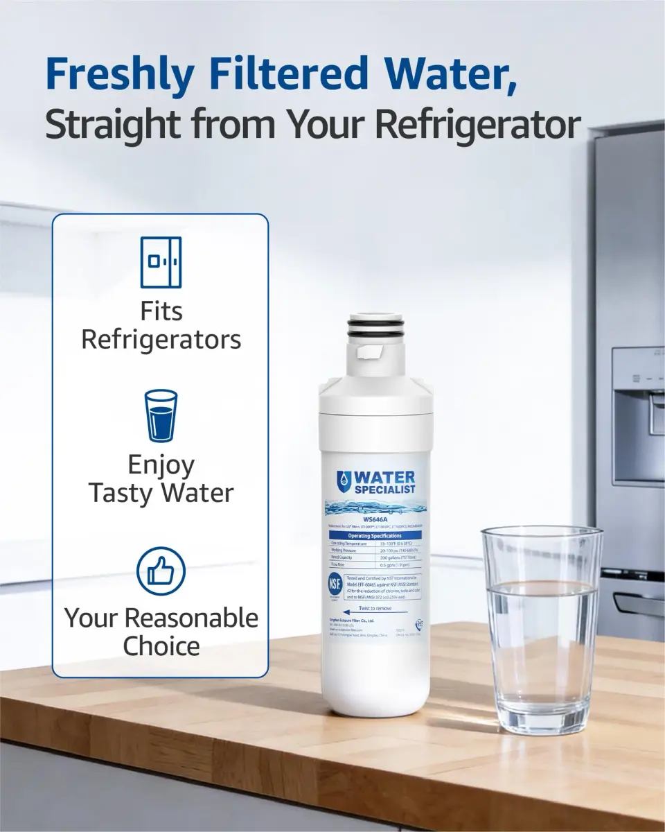 Waterspecialist LT1000PC Refrigerator Water Filter 3 Pack | NSF Certified for Purer Water - view 5