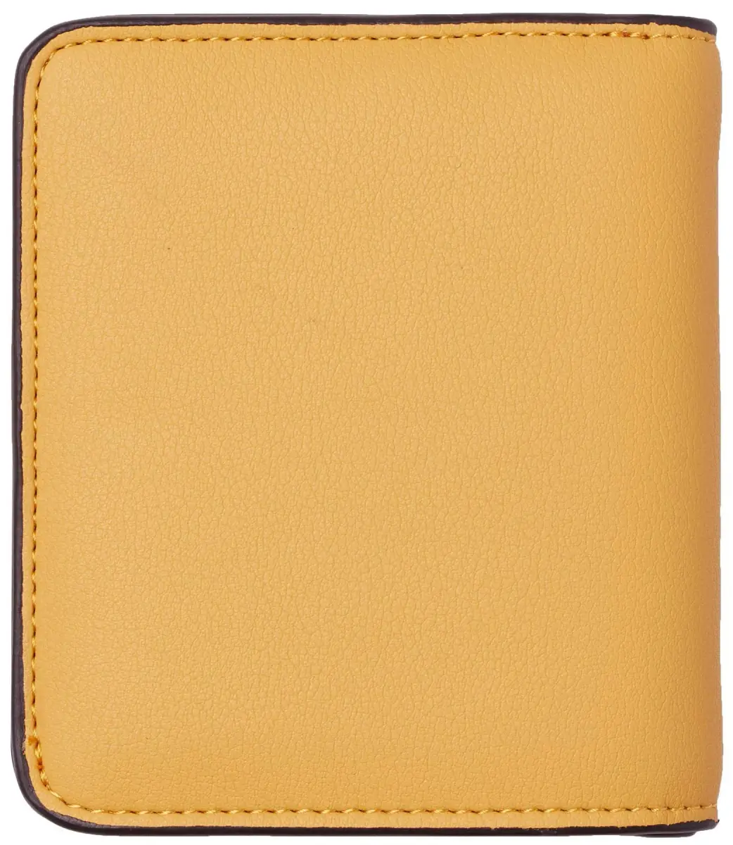 Toughergun Women's Small Slim Leather Wallet with RFID Protection, Compact Bifold Mini Purse with Clear ID Window (Yellow) - view 4