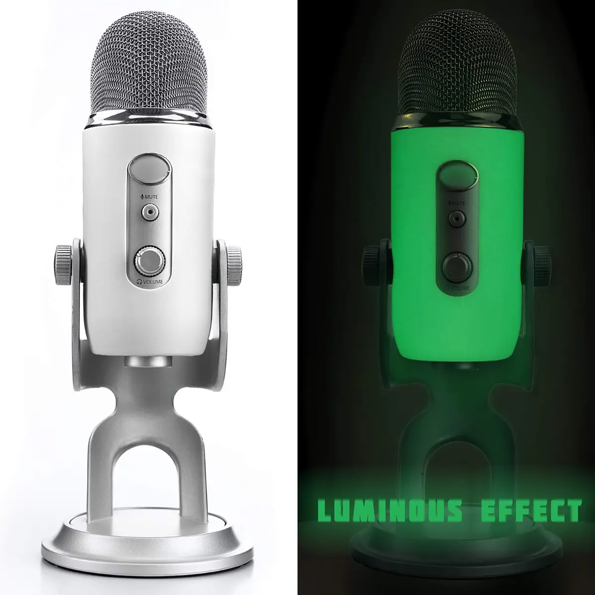 YOUSHARES Microphone Windscreen Foam & Protector for Blue Yeti & Yeti Pro | Moonwhite Foam & Silicone Cover - view 3