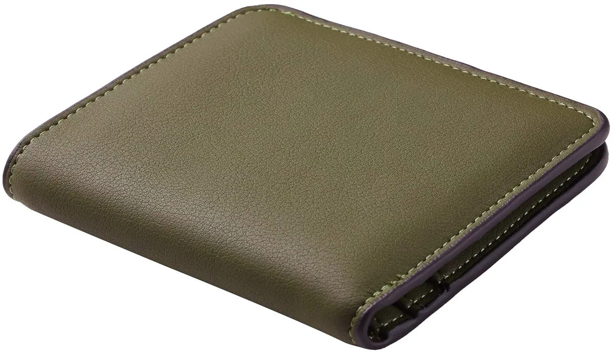 Toughergun 15 ReNapa Green Army Slim Leather Bifold Wallet for Women with RFID Protection - view 3