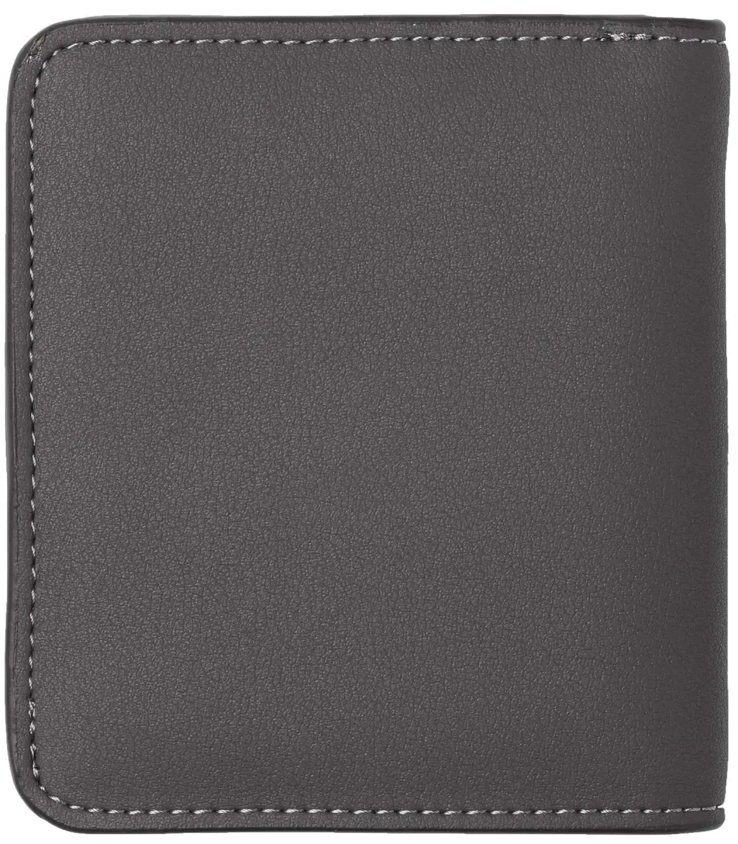 Toughergun Women's Slim Leather Wallet in 06 ReNapa Grey Deep - Compact Bifold RFID Mini Purse - view 4