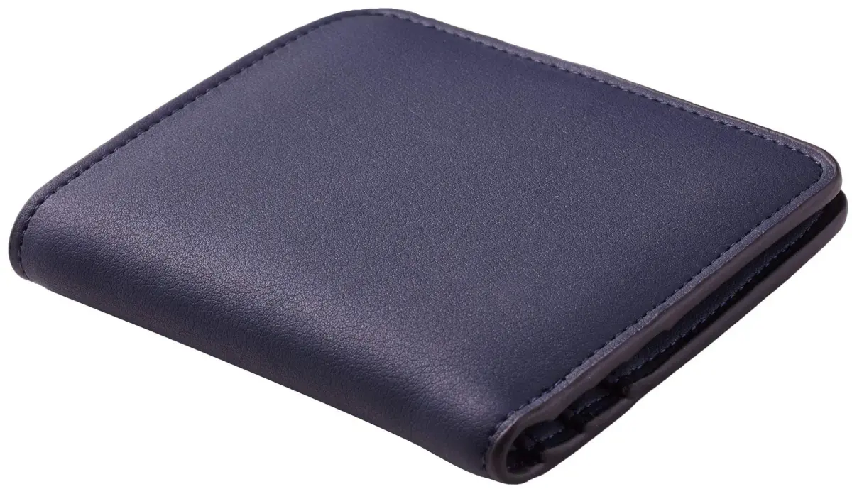 Toughergun Women's Slim Leather Bifold Wallet - 03 ReNapa Blue Navy, RFID Protection, Compact Mini Purse - view 3