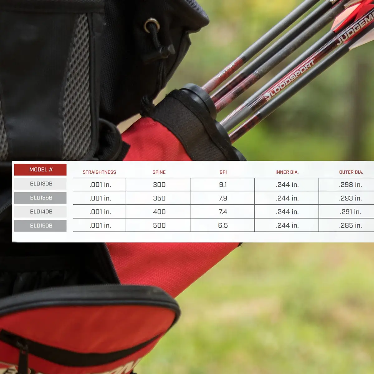 Bloodsport Judgement Bare Shaft Arrow 500 Spine | Lightweight, Accurate, Tough (70-120 chars) - view 7