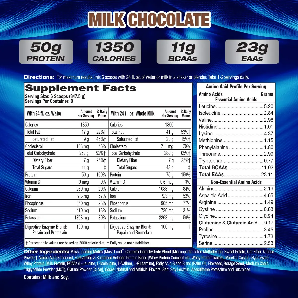 Maximum Human Performance UYM XXXL 1350g | Muscle Mass Builder with 50g Protein & 11g BCAAs (70-120 chars) - view 3