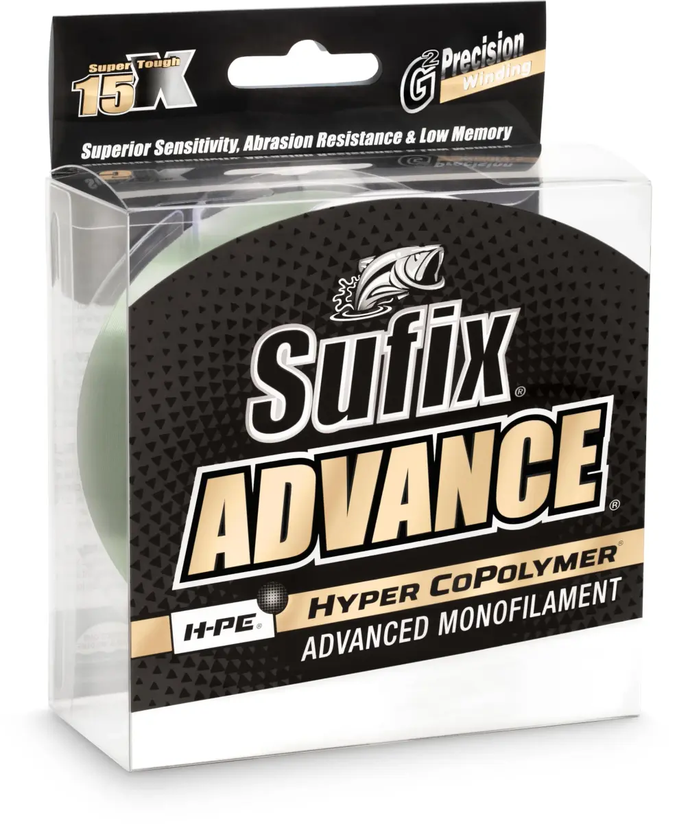 Sufix Advance Monofilament Fishing Line 17 lbs (0.41mm / 330 Yards) | Low Vis Green - view 2