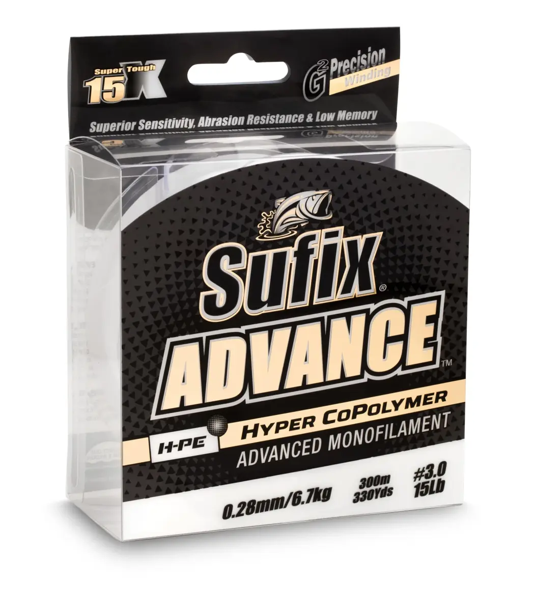 Sufix Advance Green Monofilament Fishing Line 8 lb (0.28 mm) | Low Vis Green, 330 Yards - view 2