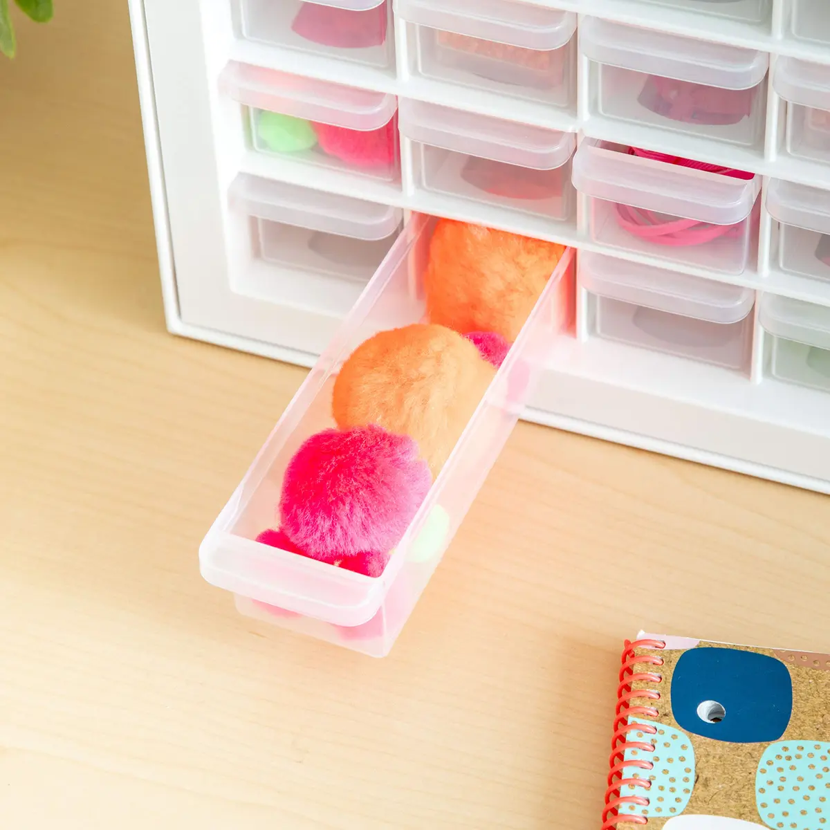 IRIS USA 64-Drawer Screw Organizer | Durable Plastic Hardware Storage in USA (7" L x 19.5" W x 15.5" H) - view 6