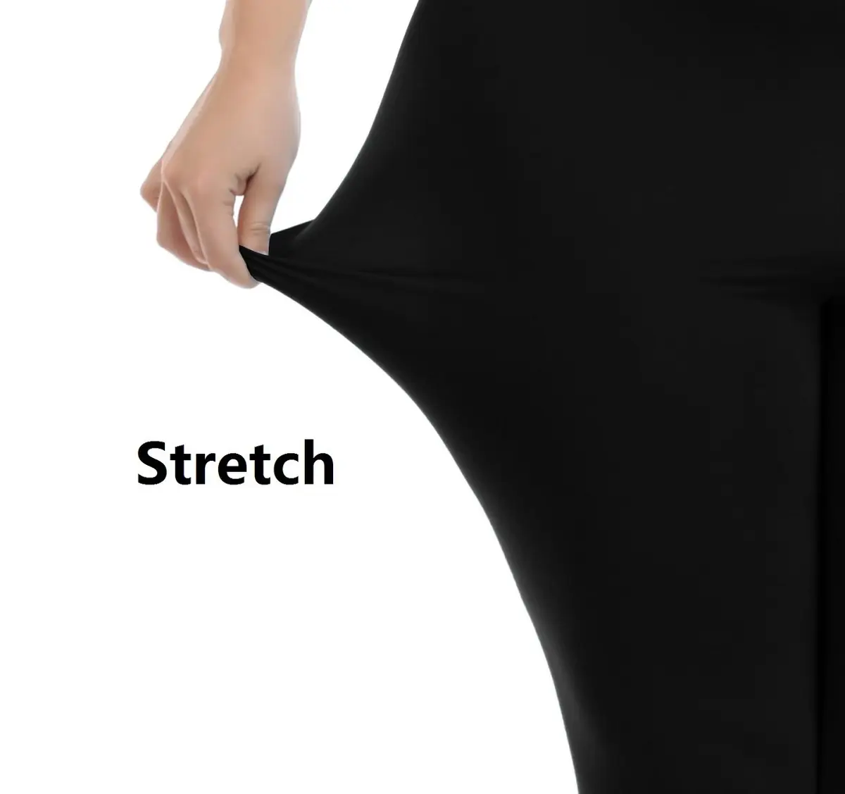 Kotii Women's Soft Capri Leggings 3/4 Cropped High Waisted Black | Ultra Soft Fit for All Sizes - view 5