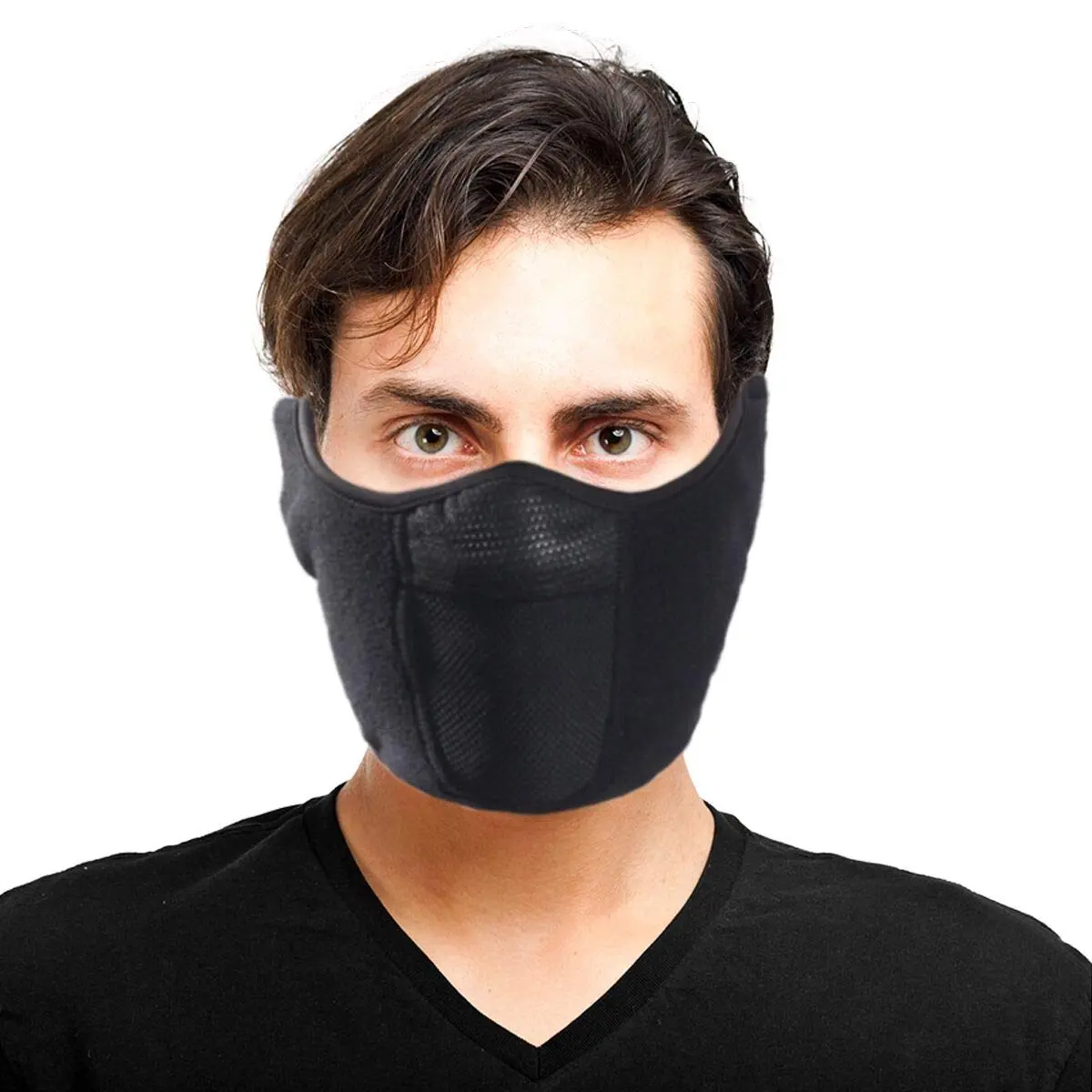 Omenex Balaclava Half Face Mask Adjustable Fastener Windproof for Ski | Thermal fleece, wind-resistant, breathable, unisex - view 2