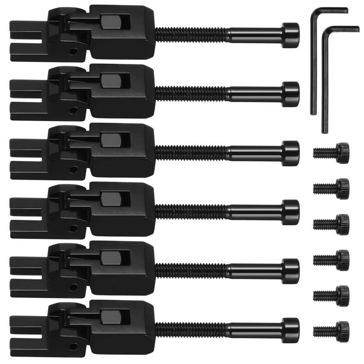 SUPVOX Set of 6 Double Locking Saddles for Floyd Rose Guitar Tremolo Bridge | Durable Metal Finish, Lock Screws Included - main product image