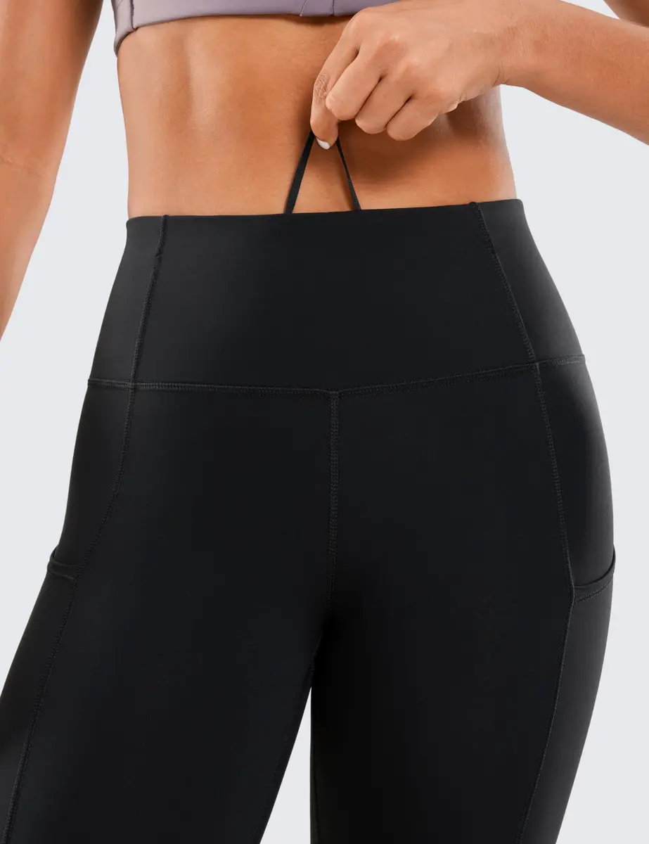 CRZ YOGA Naked Feeling 25'' Pockets Leggings Black Small | High Waist Yoga Training Pants - view 5