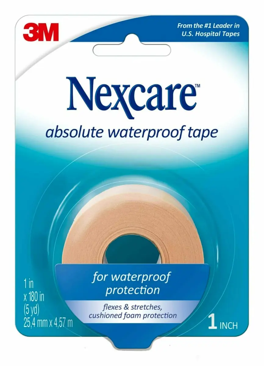 Nexcare Waterproof First Aid Tape 1 in x 180 in | Flexible, Hypoallergenic, Water-Resistant - main product image