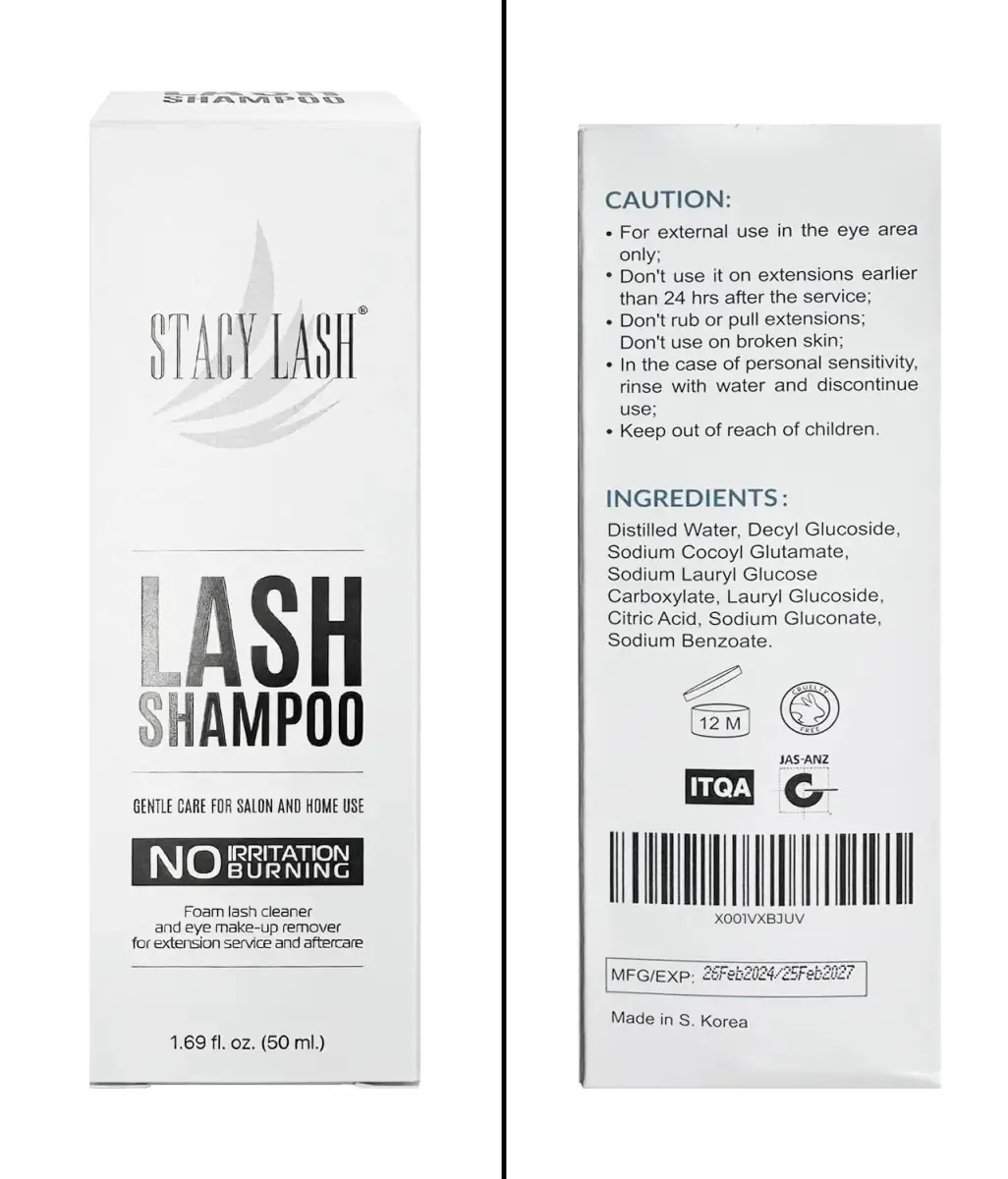 STACY LASH Eyelash Extension Shampoo + Brush 50ml (1.69 fl.oz) | Gentle Foaming Cleanser for Makeup Removal & Lash Aftercare - view 8