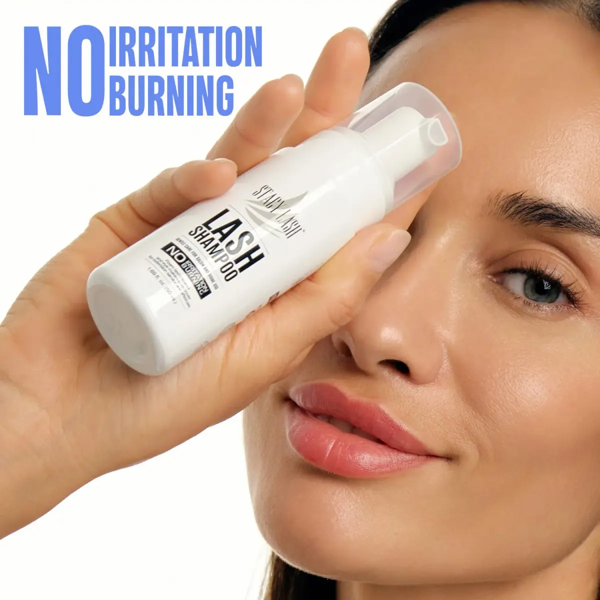 STACY LASH Eyelash Extension Shampoo + Brush 50ml (1.69 fl.oz) | Gentle Foaming Cleanser for Makeup Removal & Lash Aftercare - view 2