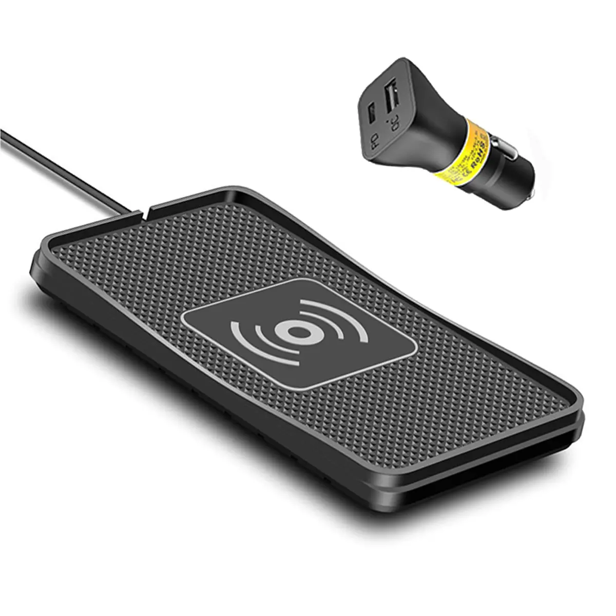POLMXS Wireless Charger Car Charging Pad 15W | Fast Wireless Phone Charger Compatible with Qi Devices - main product image