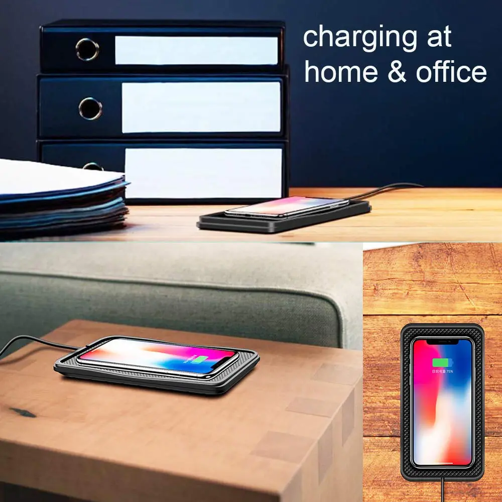POLMXS Wireless Charger Car Charging Pad 15W | Fast Wireless Phone Charger Compatible with Qi Devices - view 3