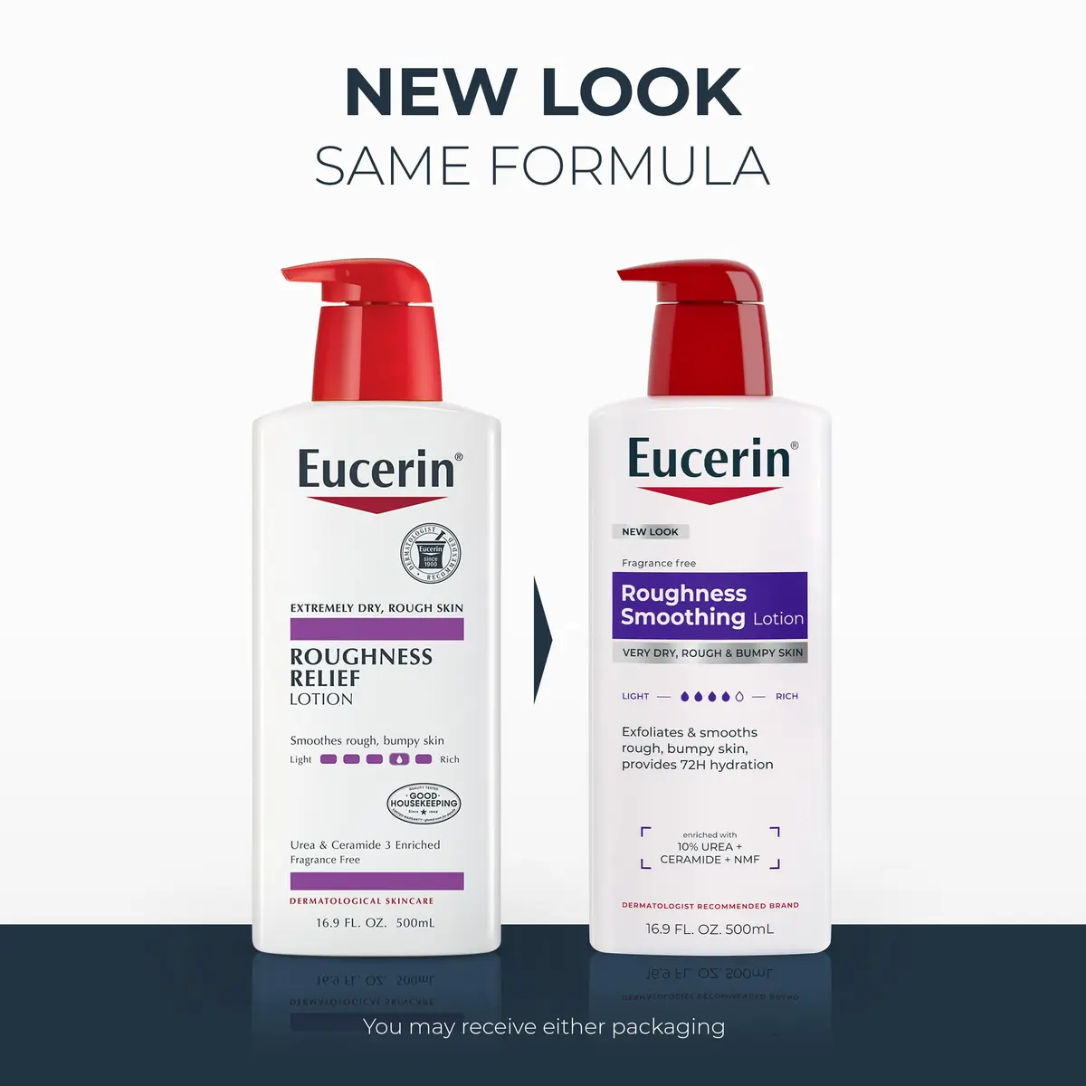 Eucerin Roughness Smoothing Lotion with Urea, 16.9 Fl Oz | Hydrates & Smooths Dry, Bumpy Skin - view 2