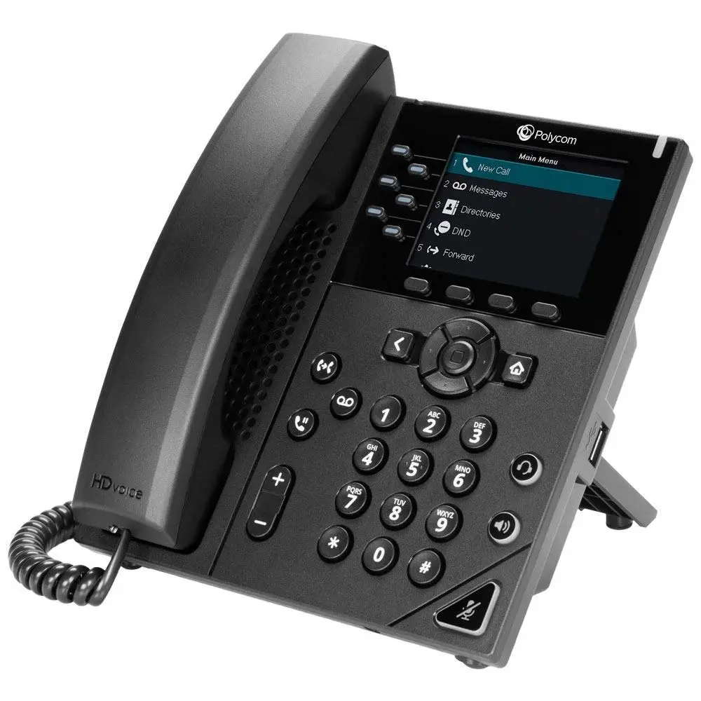 Plantronics Polycom VVX 350 Business IP Phone 6-Line | HD Voice & 3.5" Color Display - main product image