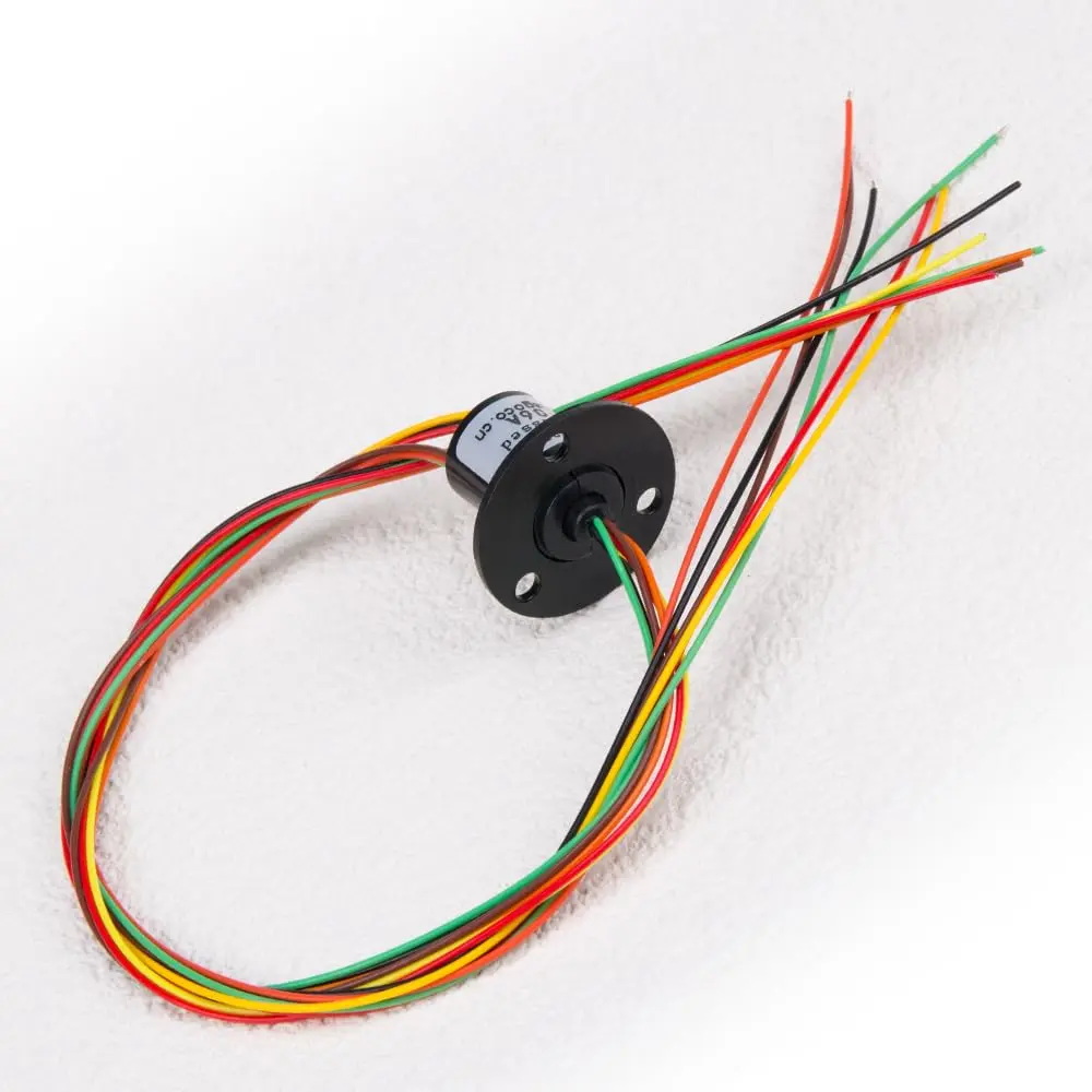 Comidox 6-Circuit 2A Slip Ring 12.5mm OD x 15mm Length | 300 RPM Rotary Electrical Connector for CCTV, Robotics, and Test Equipment - view 4
