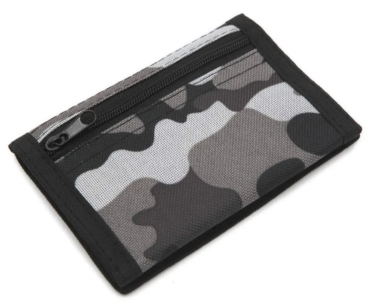 AI-DEE RFID Trifold Canvas Outdoor Sports Wallet Gray | Durable & Secure for Kids - view 5