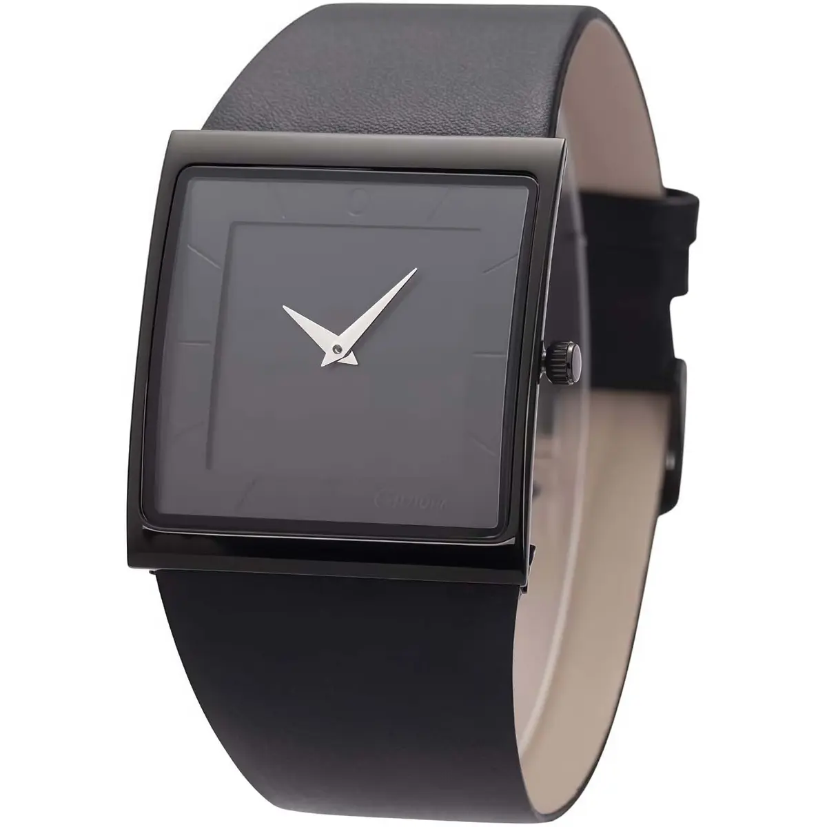 SIBOSUN Minimalist Square Men's Watch Black Dial 41mm Case | Classic Business Style Quartz Analog - main product image