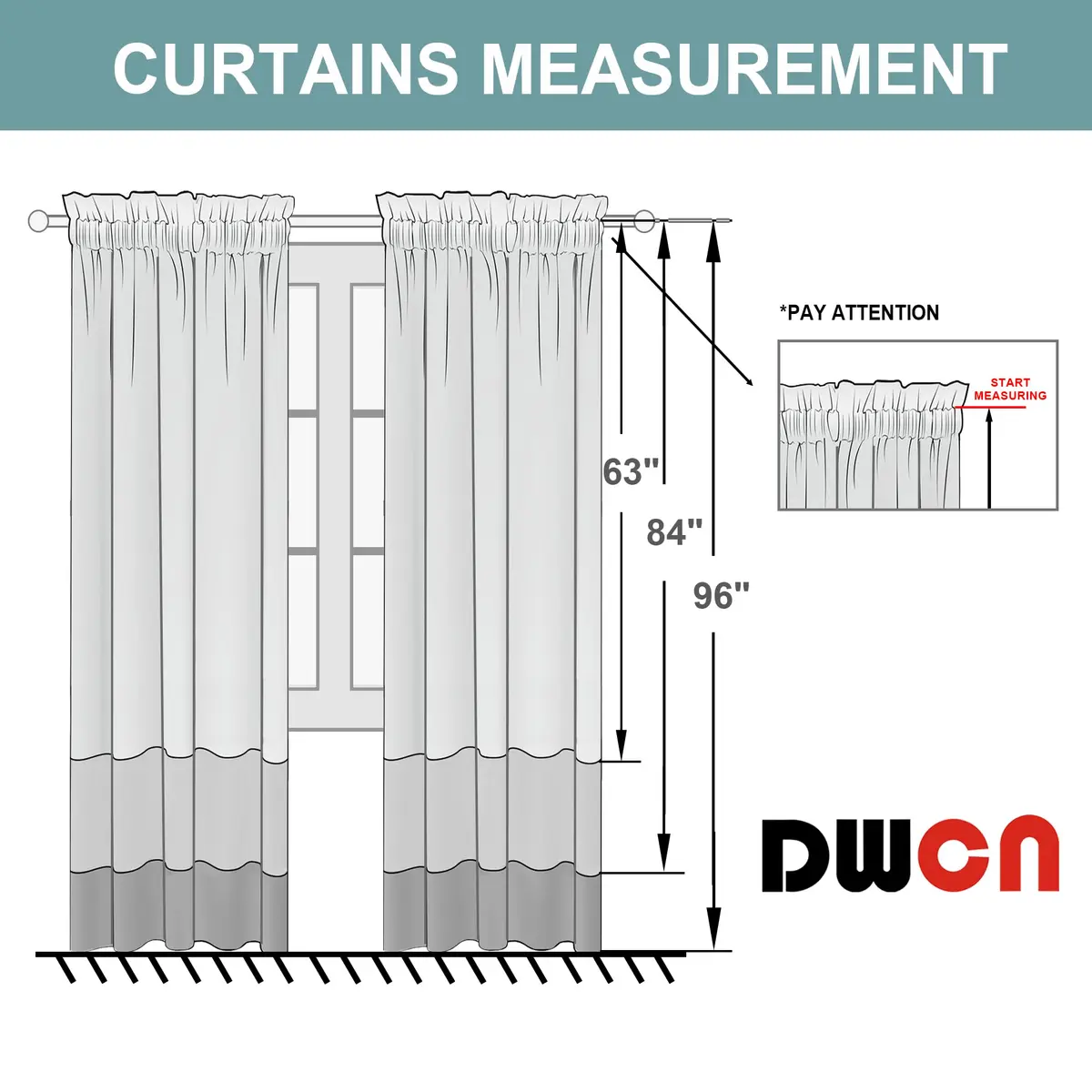 DWCN Blackout Curtains for Bedroom Living Room 42 x 63 Inch | Insulate & Block Light for Restful Sleep - view 9