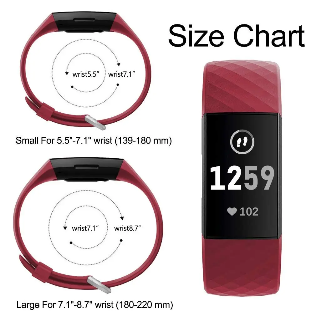 Hamile Waterproof Silicone Watch Band for Fitbit Charge 4/3/3 SE | Sport & Fitness Wristband (Small, Pink Sand) - view 7