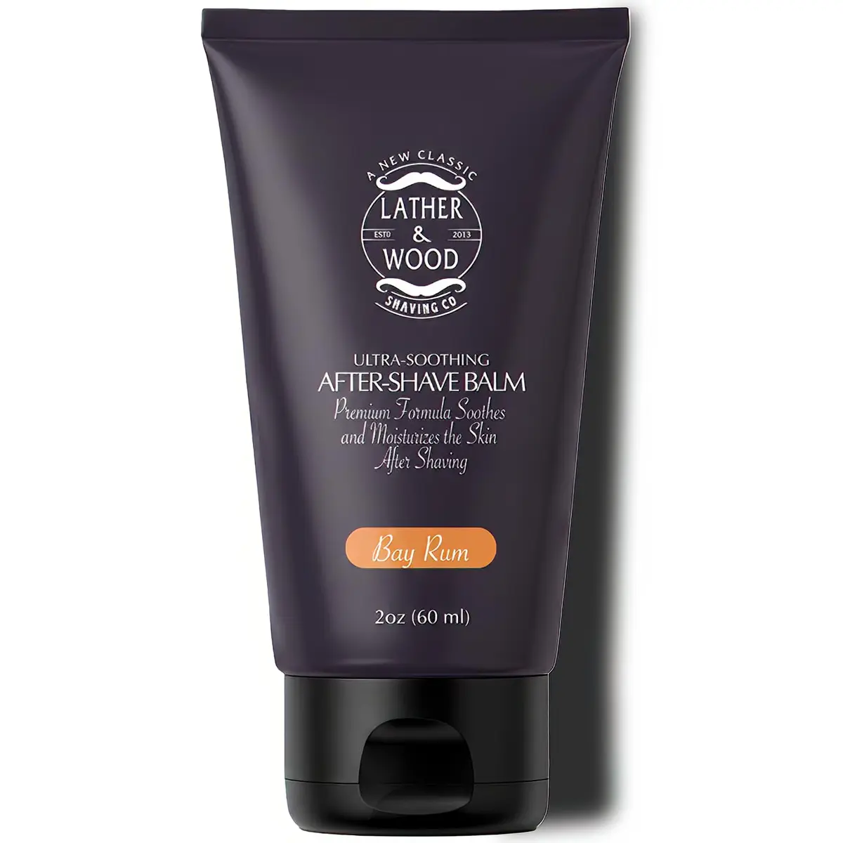 Lather & Wood Aftershave Balm 2oz | Classic Bay Rum Scent, Soothing & Hydrating - main product image