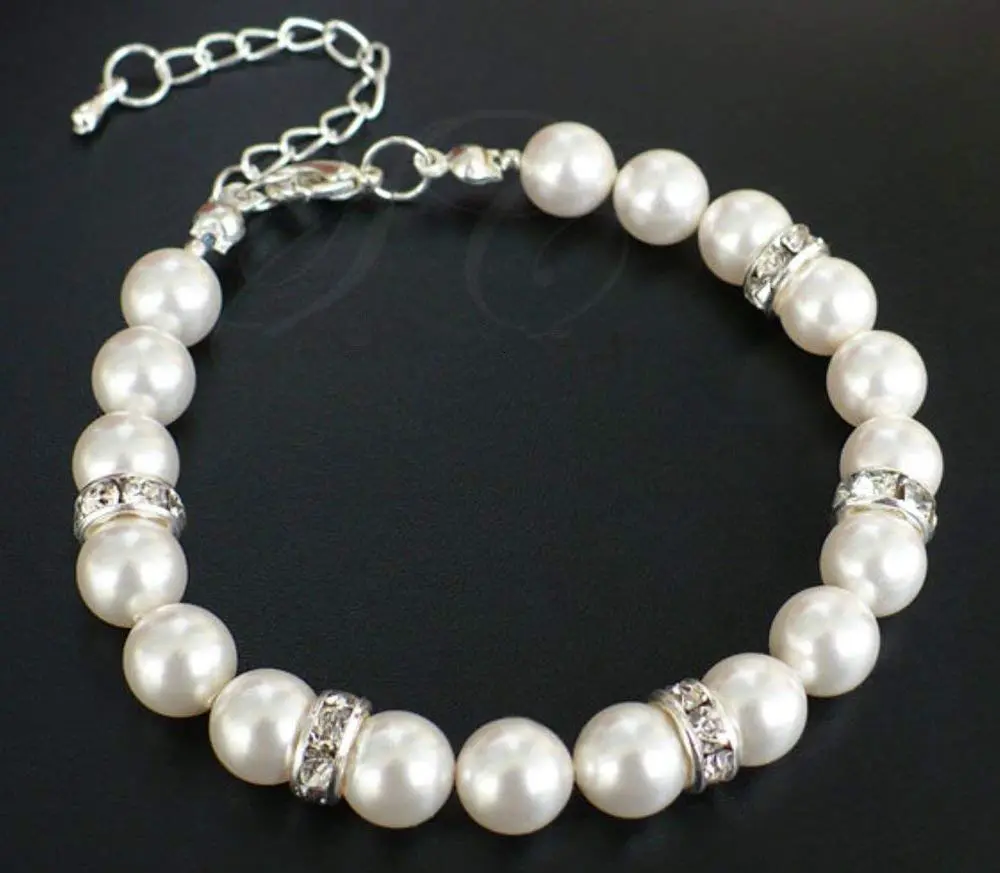 Allb 100pcs 8mm Silver Plated Crystal Rondelle Spacer Beads | Jewelry Making Craft Beads - view 6