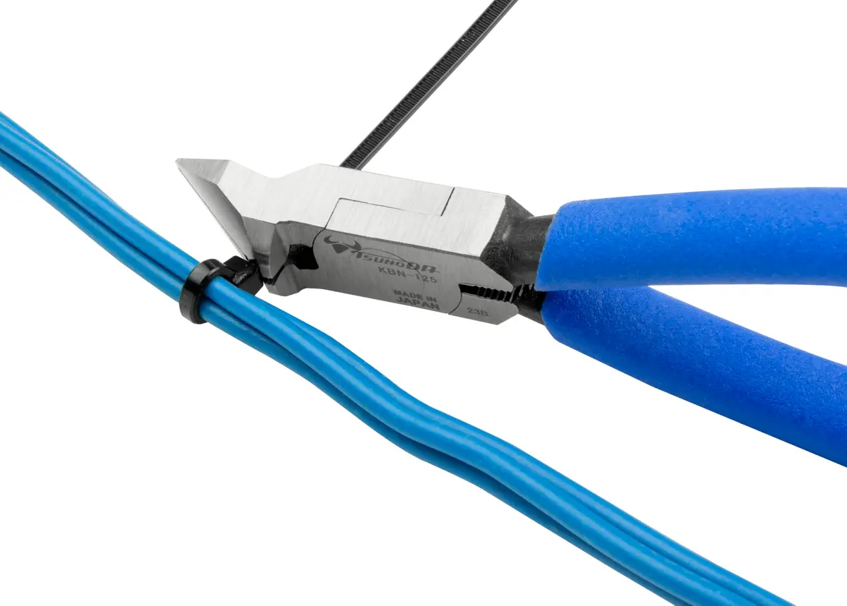 Tsunoda Cable Tie Cutter KBN-125 5-Inch | Flush Cut & Tighten Cable Ties, Japan - view 2
