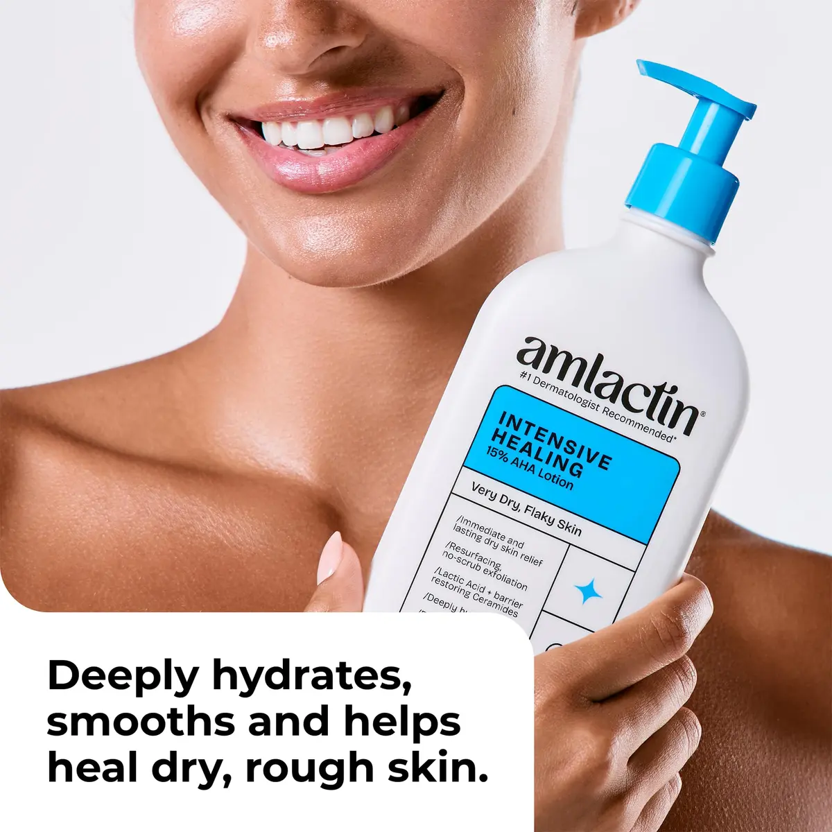 Amlactin Intensive Healing Body Lotion 14.1 oz (417 ml) | 15% Lactic Acid for Dry Skin & Keratosis Pilaris - view 2