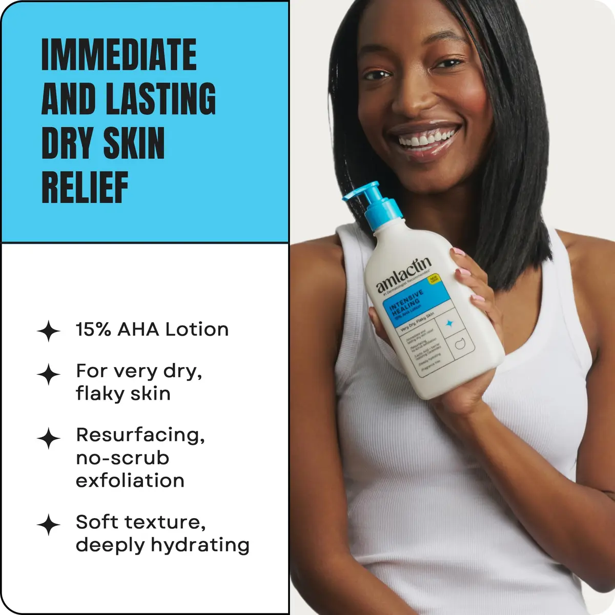 AmLactin Intensive Healing Body Lotion 15% Lactic Acid 15.8 oz (7.9 oz x 2) | Exfoliates & Deeply Moisturizes Rough Skin - view 2