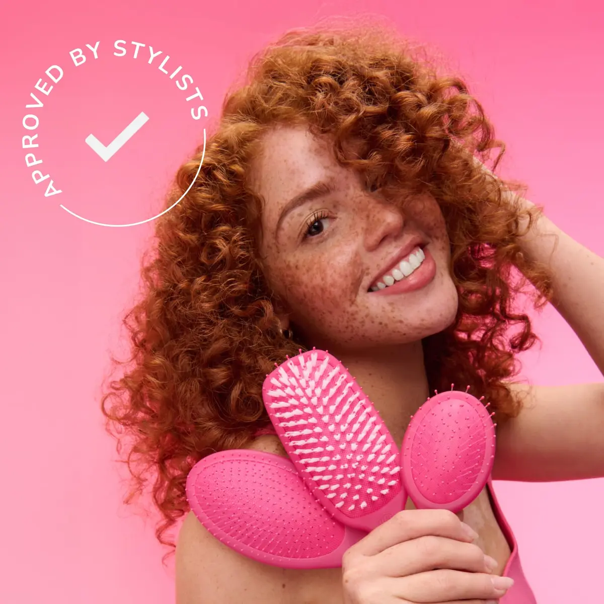 Wet Brush Mini Detangler Hair Brush, Pink | Detangling Travel Brush with IntelliFlex Bristles for All Hair Types - view 7