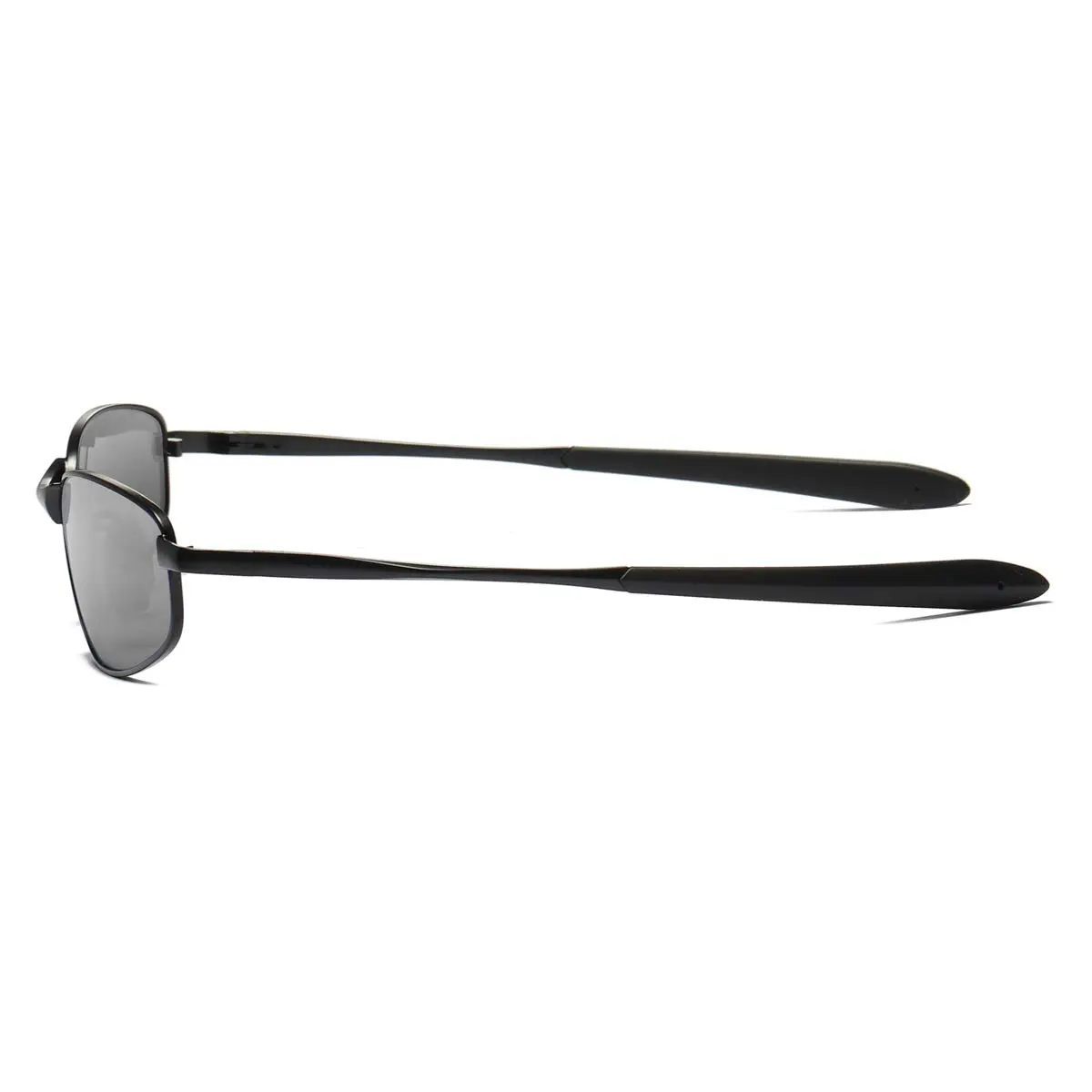 ZHILE Polarized Sunglasses Rectangular Wrap Metal Frame UV400 Protection (Silver mirrored, 53) | Impact-Resistant, UV400, Wraparound - view 4