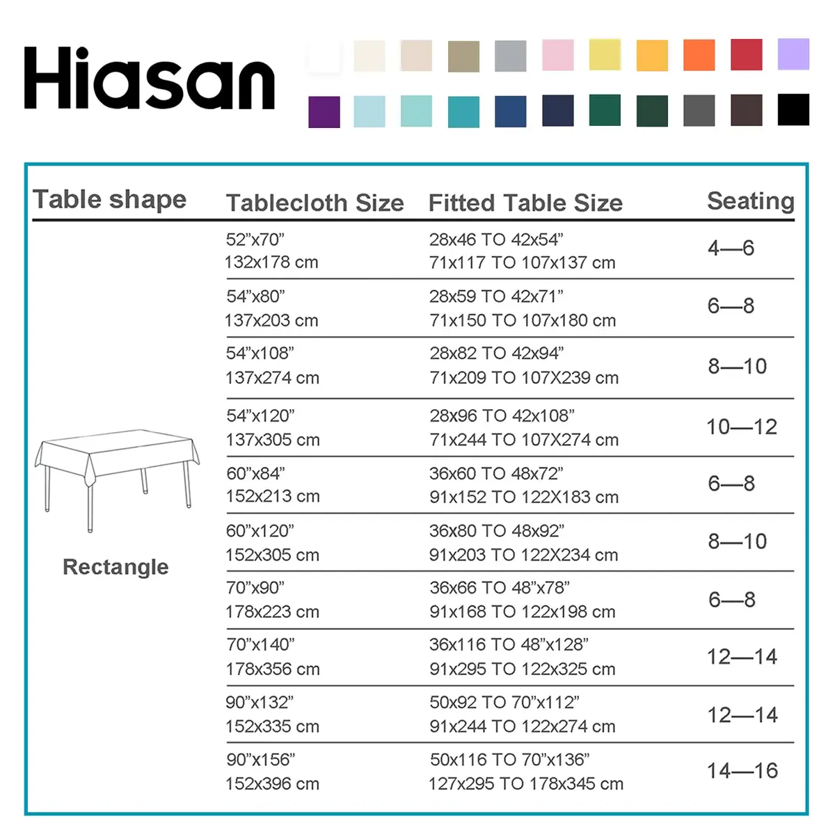 Hiasan Rectangle Tablecloth Grey 54 x 120 Inch | Water Resistant & Washable - view 5