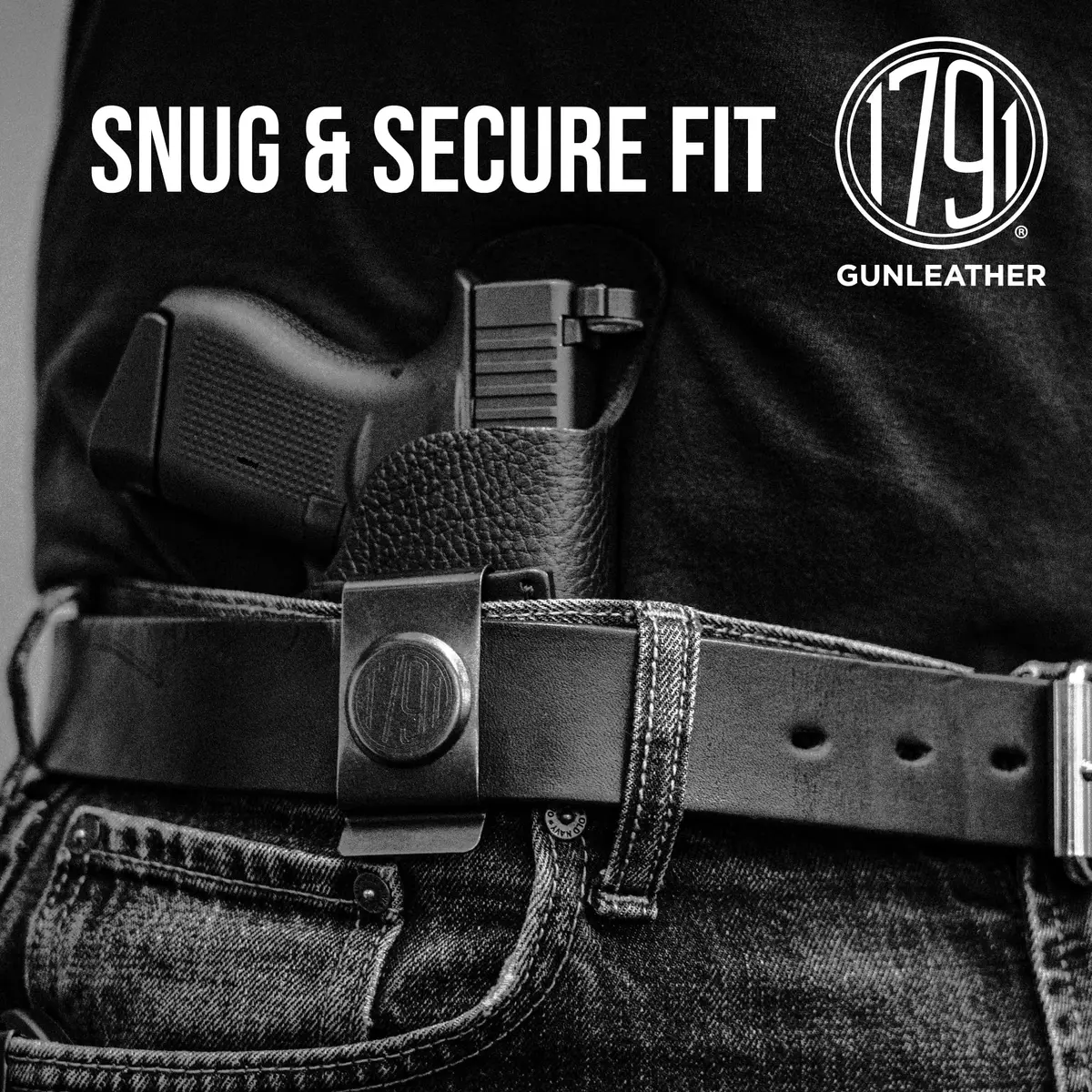 1791 Gunleather IWB Holster Fits H&K VP9SK, P2000, 45c, Sig P320c, P229c | Premium American Steerhide, Concealed Carry - view 4