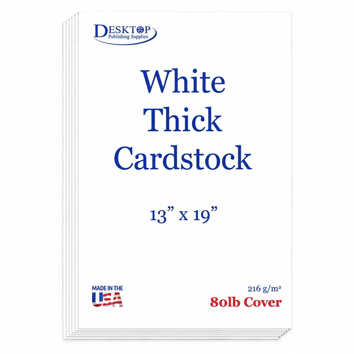 Desktop Publishing Supplies 13" x 19" Cardstock Paper | Heavy 80lb Cover White Matte 50 Sheets - main product image