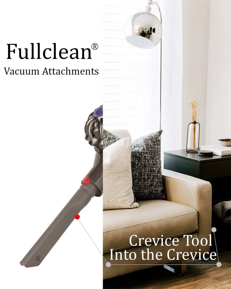 Fullclean Crevice Tool Attachment for Dyson Cordless Vacuums | 2.54cm (0.6" Opening) for Tight Spaces - view 5
