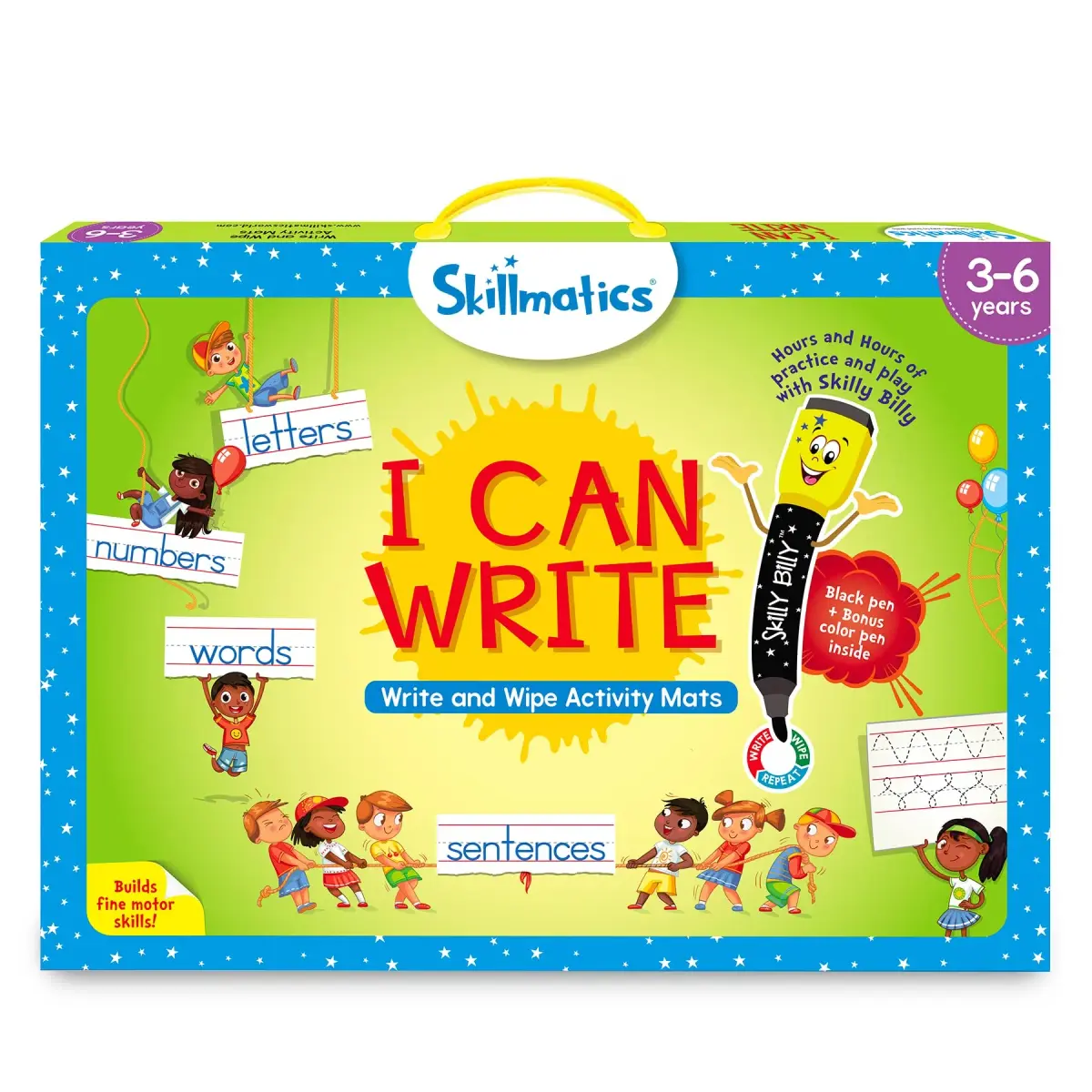 Skillmatics I Can Write Activity Book for Kids Ages 3-6 | Reusable Write and Wipe Mats with 14 Activities - main product image