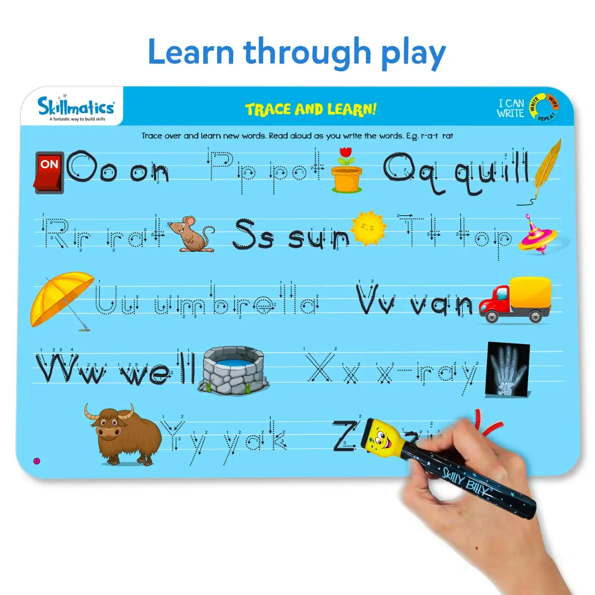 Skillmatics I Can Write Activity Book for Kids Ages 3-6 | Reusable Write and Wipe Mats with 14 Activities - view 4