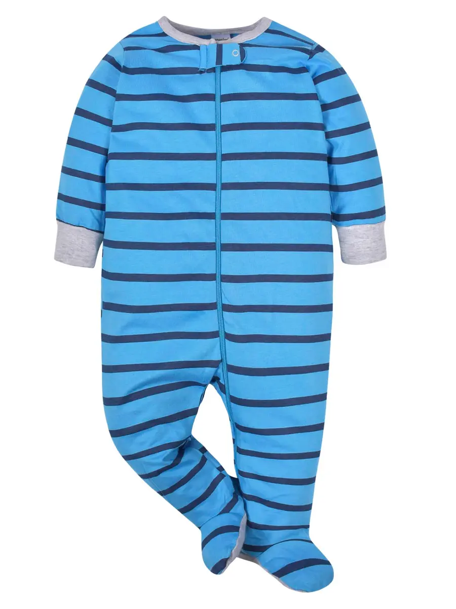 Onesies Brand Baby Boys 4-Pack Footies & Sleepers 6-9 Months | Soft Cotton, Full-Length Zipper, Built-In Footies - view 5