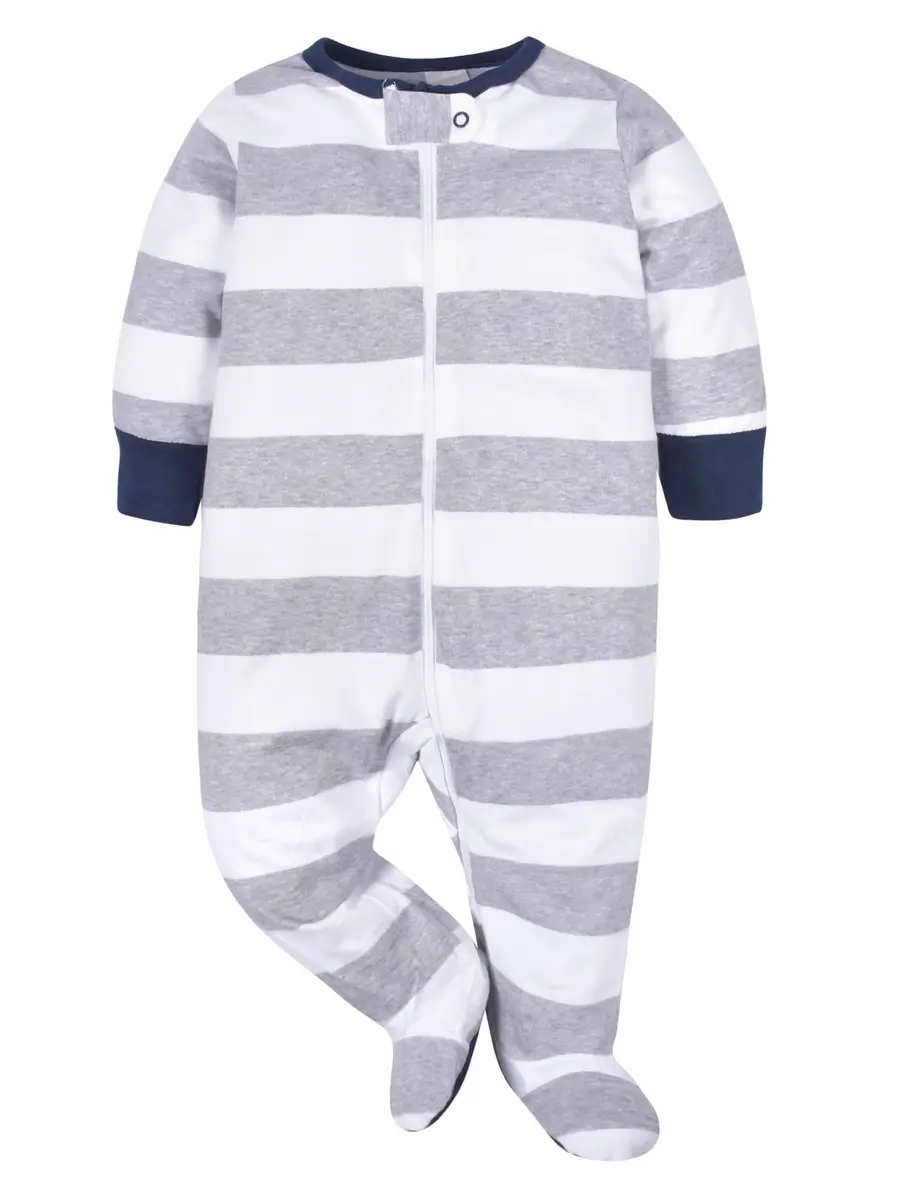 Onesies Brand baby boys 4-pack Sleep 'N Play Footies Newborn | Soft Cotton Comfort for Indian Babies - view 4