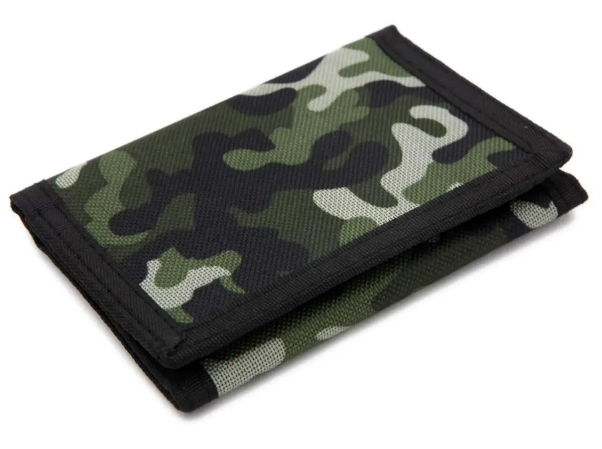JONYEE Kids Camouflage Wallet with Hook & Loop Closure, 12.3cm (4.7in) | Durable Nylon Boys and Girls Wallet - main product image