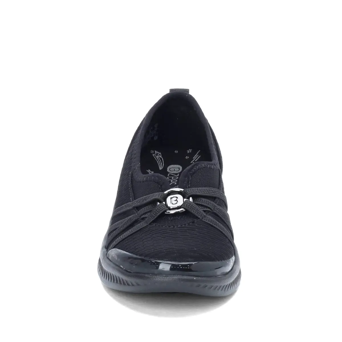 BZees Niche Skimmers Ballet Flat, Black Mesh, US 8.5 Wide | Lightweight Comfort for Women - view 5