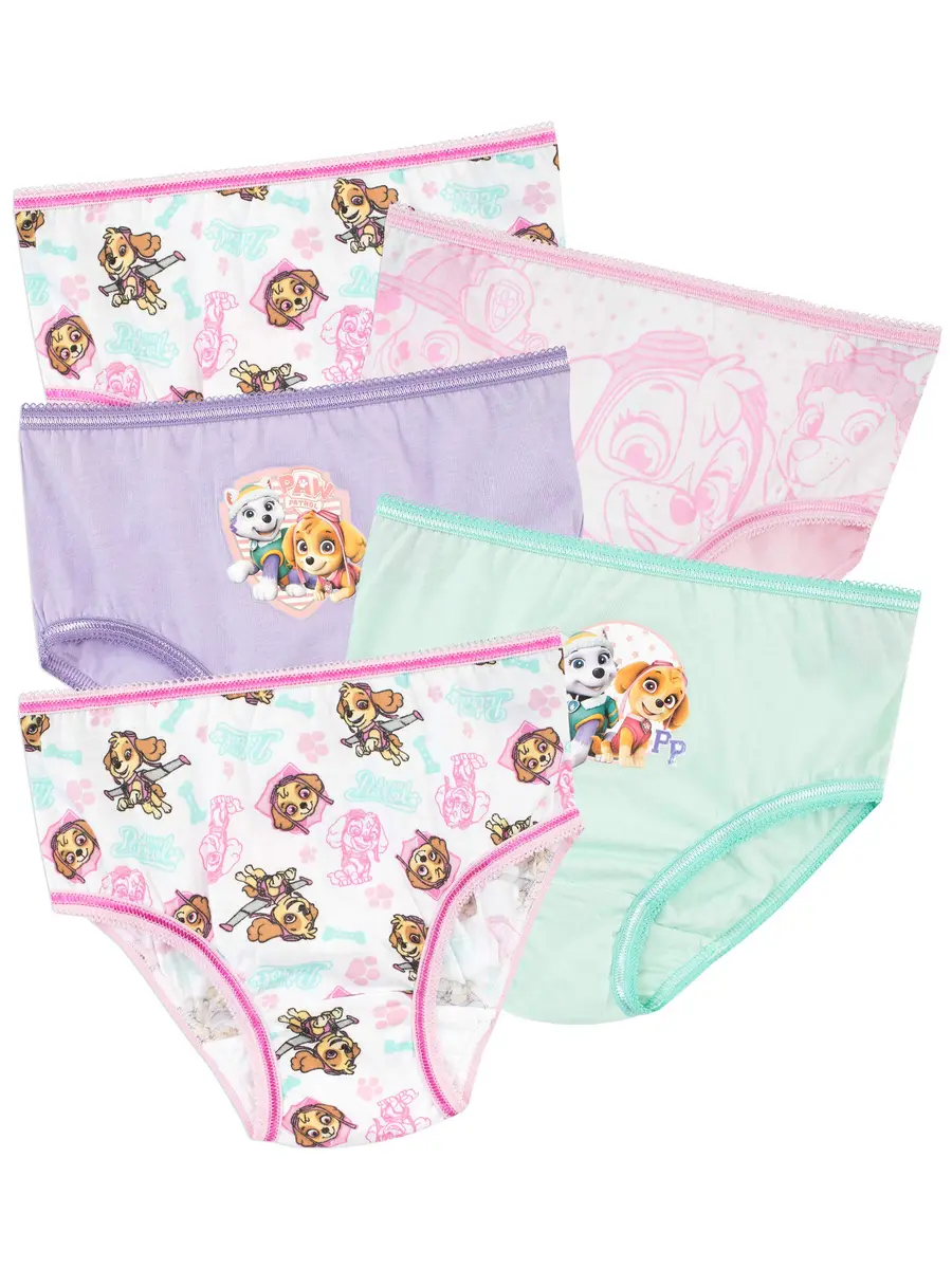 Paw Patrol Girls' Skye and Everest Underwear Size 6 | Multicolored, Cotton, Breathable - main product image