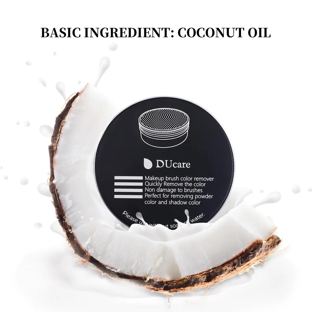 DUcare Makeup Brush Cleaner Solid Soap & Color Removal Sponge | Coconut Scented, Travel Friendly, 2 Pack - view 6