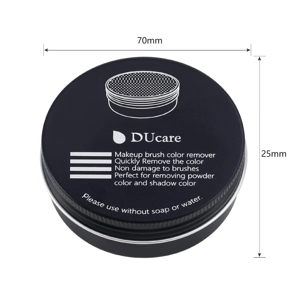 DUcare Makeup Brush Cleaner Solid Soap & Color Removal Sponge | Coconut Scented, Travel Friendly, 2 Pack - view 7