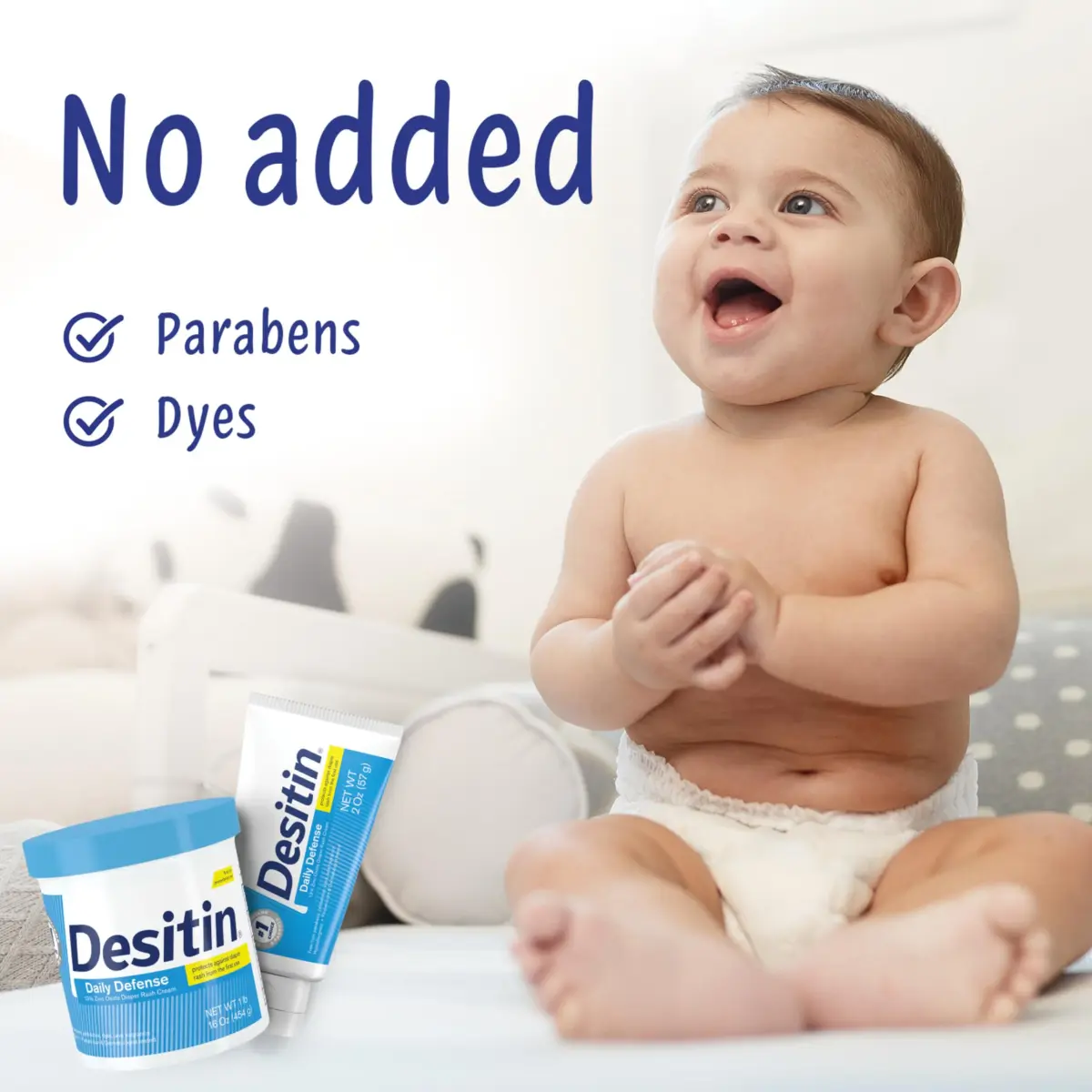 Desitin Daily Defense Diaper Rash Cream with Zinc Oxide 121.7 ml (4.8 oz) | Hypoallergenic Skin Protectant - view 5