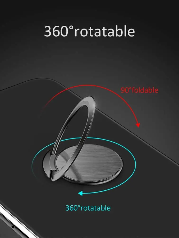 Attom Tech World's Slimmest Phone Ring Holder 2.3mm Black | Magnetic Car Mount Support - view 5