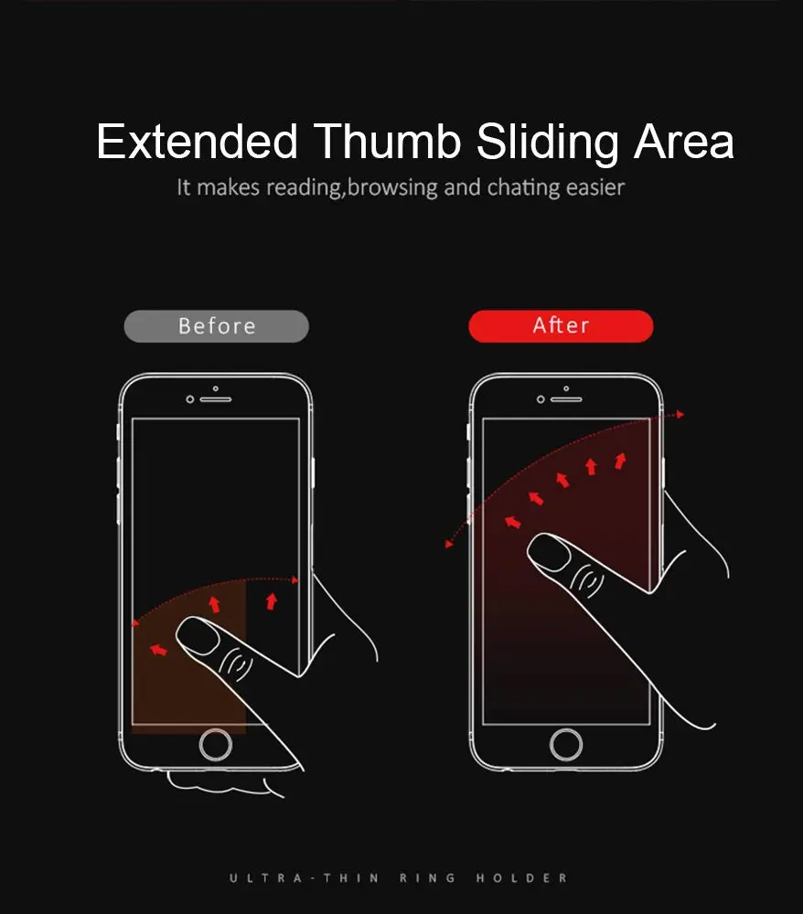 Attom Tech World's Slimmest Phone Ring Holder 2.3mm Black | Magnetic Car Mount Support - view 4